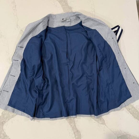 Vintage JW Div. Of Junction West Belted Button Front Seersucker Jacket Womens L - Picture 8 of 8